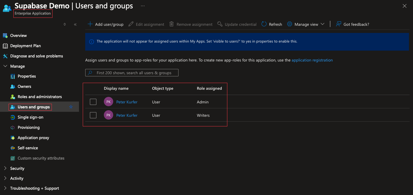 Assign Roles